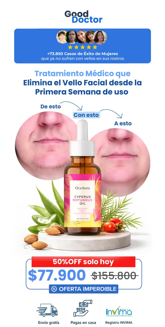 Tratamiento Médico que Elimina el Vello Facial desde la Primera Semana de uso