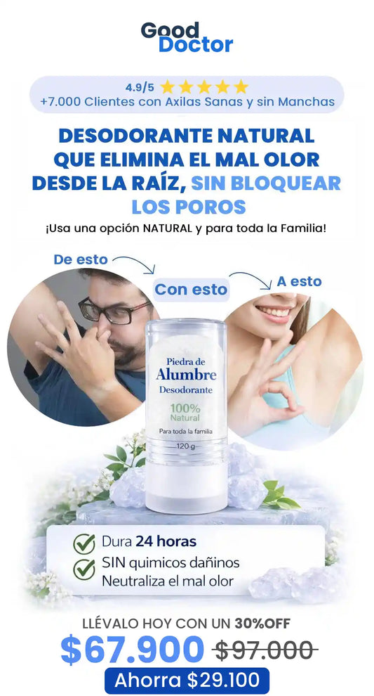 Desodorante de Piedra de Alumbre: Elimina el Mal olor en tus Axilas de Forma 100% Natural
